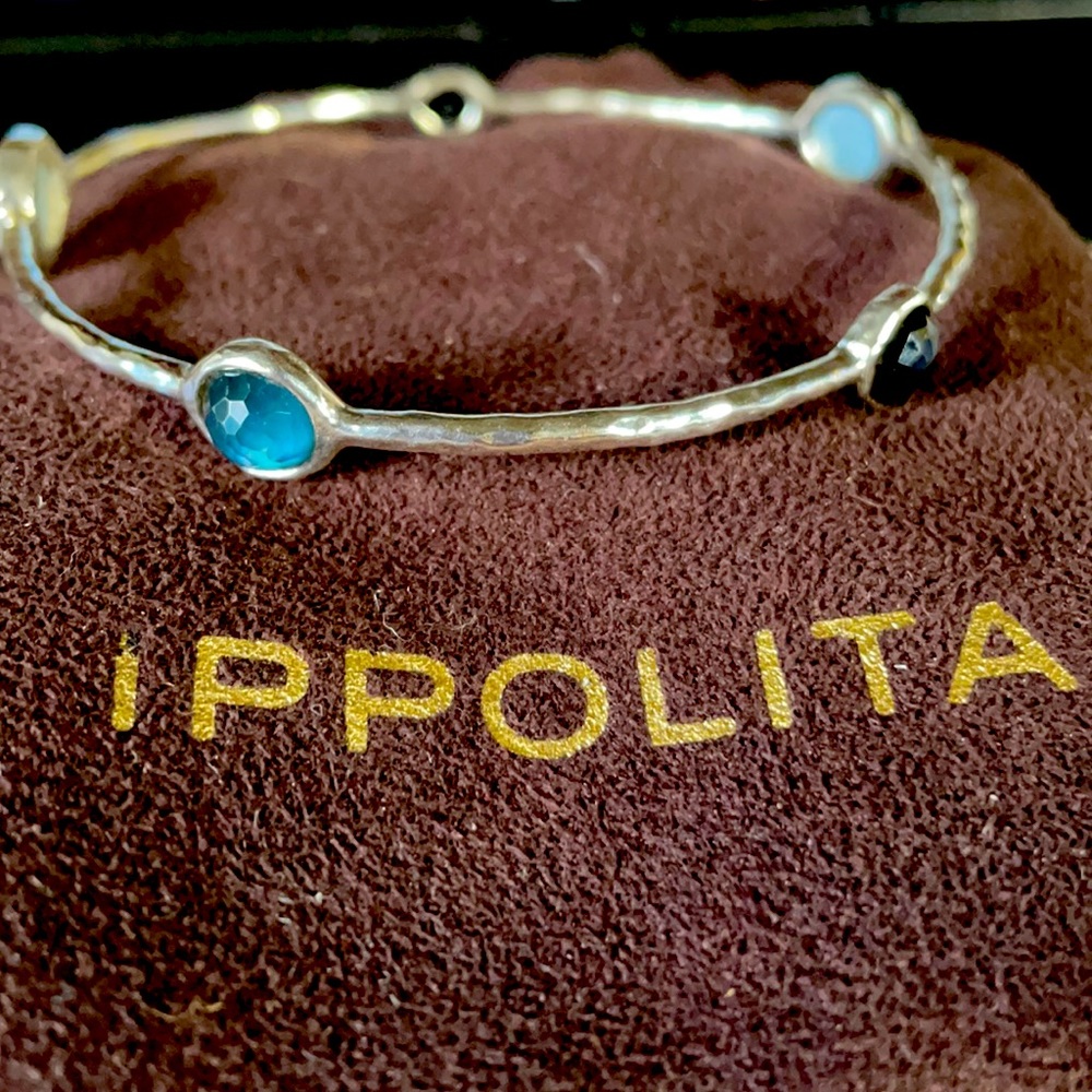 Ippolita Rock Candy Sterling Silver Bracelet- 5 Station Bangle